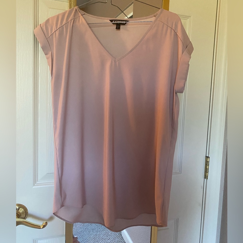 Express Pink Cap Sleeve Relaxed Blouse